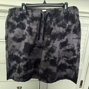 GAP Black and Gray Tie-Dye Board Shorts